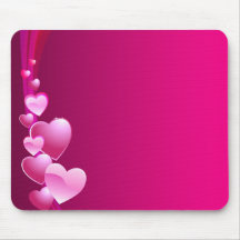 coeur rose tapis de souris