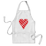 coeur rouge tablier