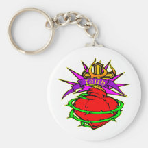 Coeur sacré de tatouage de foi de Jésus-Christ Porte-clé