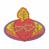 Coeur sacré polos brodés