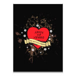 Coeur sale de rock (Brown) Invitations Personnalisées