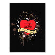 Coeur sale de rock (Brown) Invitations Personnalisées