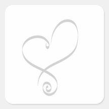 Coeur simple pour des enveloppes autocollant