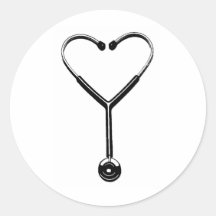 Coeur Stethescope Autocollants