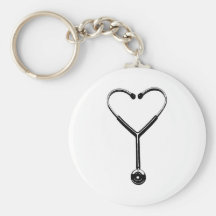 Coeur Stethescope Porte-clé