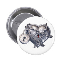 Coeur verrouillé badges avec agrafe