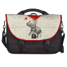 Coeur vintage d'éléphant et d'amour sac ordinateurs portables