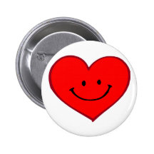 Coeur (visage heureux) pin's avec agrafe