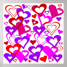 Coeurs abstraits affiches