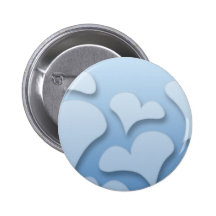 Coeurs bleuâtres aimables badges avec agrafe