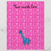 Coeurs bleus de rose de girafe prospectus