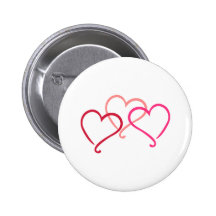Coeurs colorés badge