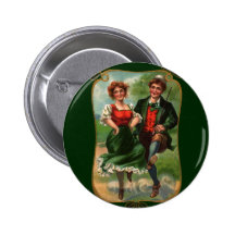Coeurs complètement de bouton de joie badge avec épingle