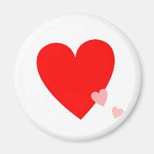 Coeurs d'amour aimants pour réfrigérateur