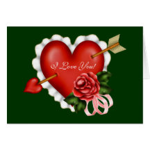 Coeurs d'amour de Valentine Carte De Vœux