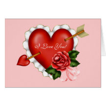 Coeurs d'amour de Valentine Cartes De Vœux