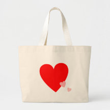 Coeurs d'amour sacs en toile