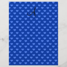 Coeurs de bleu de monogramme prospectus en couleur