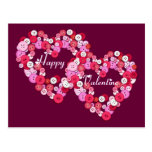 Coeurs de Buttonised Carte Postale