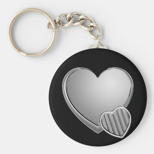 Coeurs de chrome porte-clef