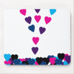 Coeurs de flottement Mousepad Tapis De Souris