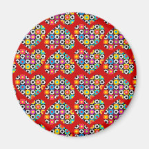 Coeurs de flower power aimants