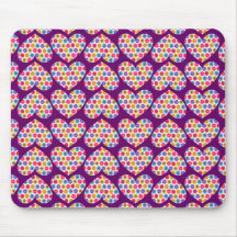 Coeurs de flower power tapis de souris