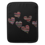 coeurs de griffonnage housses iPad