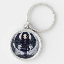 "Coeurs de papier pourpres" Keychain Porte-clef