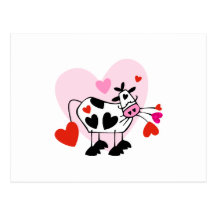 Coeurs de vache carte postale