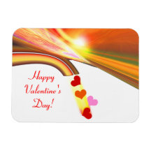 Coeurs de Valentine de ciel d'arc-en-ciel Magnets