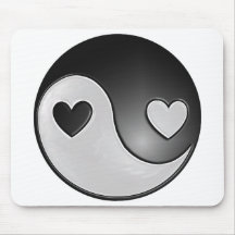 coeurs de yang de yin tapis de souris