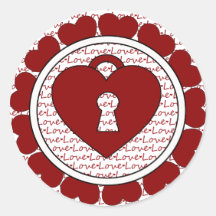 Coeurs et autocollants d'amour