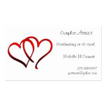 Coeurs et carte de visite d'amour