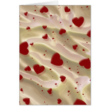 Coeurs et carte rouges de Saint-Valentin de satin