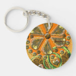Coeurs et fleur d'or, Keychain artistique