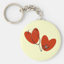 Coeurs et T-shirts et cadeaux de stéthoscope Porte-clefs
