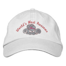 Coeurs impressionnants de maman chapeau brodé