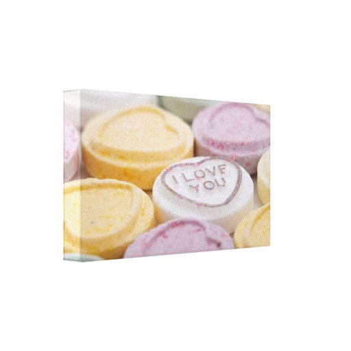 Coeurs "JE T'AIME" toile de sucre Toile Tendue Sur Châssis