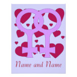 Coeurs lesbiens de mariage invitations