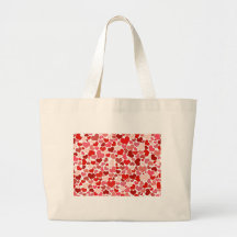 Coeurs mignons sac en toile