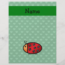 Coeurs nommés personnalisés de vert de coccinelle prospectus