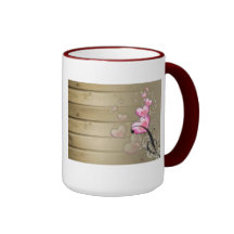 Coeurs rose tasses à café