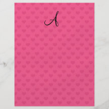 Coeurs roses de monogramme tract personnalisé