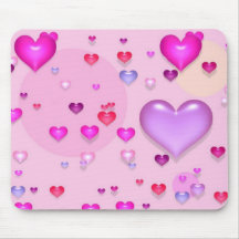 Coeurs roses pour la Saint-Valentin - Tapis De Souris