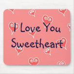 Coeurs rouges Mousepad - je t'aime amoureux Tapis De Souris