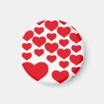 Coeurs rouges pour Valentine - Aimant Pour Réfrigérateur
