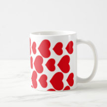Coeurs rouges pour Valentine - Mug À Café