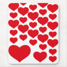 Coeurs rouges pour Valentine - Tapis De Souris