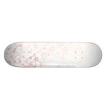 Coeurs rouges skateboard customisable